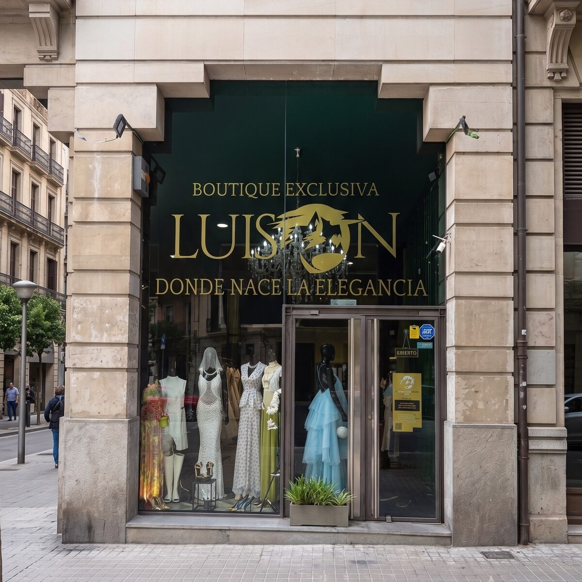 Fachada de la boutique Luison en la calle de Mallorca, Barcelona