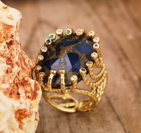 Anillo Blue Coloured, Joyería Luison