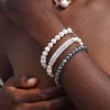 Brazalete de Perlas con Cierre de Plata 925 Blue Love, Joyería Luison