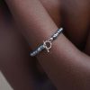 Brazalete de Perlas con Cierre de Plata 925 Blue Love, Joyería Luison