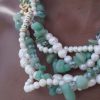 DSC02031 Conjunto Evolución de Perlas Marinas y Ágata Turquesa, Joyería Luison