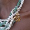 DSC02040 Conjunto Evolución de Perlas Marinas y Ágata Turquesa, Joyería Luison