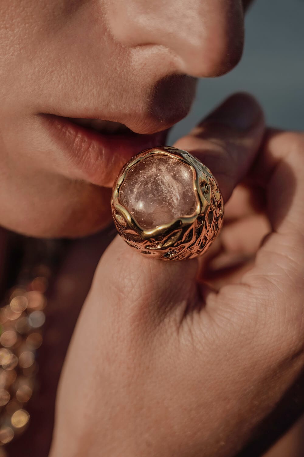 Moon Gold | Anillo de Plata 925, Joyería Luison