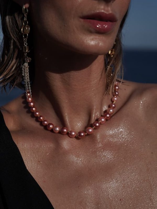 Collar Pink Love Perlas Rosas y Plata 925, Luison