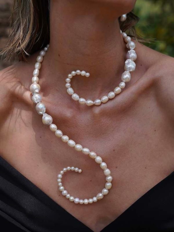 Collar Snape Perlas Marinas, Joyería Luison