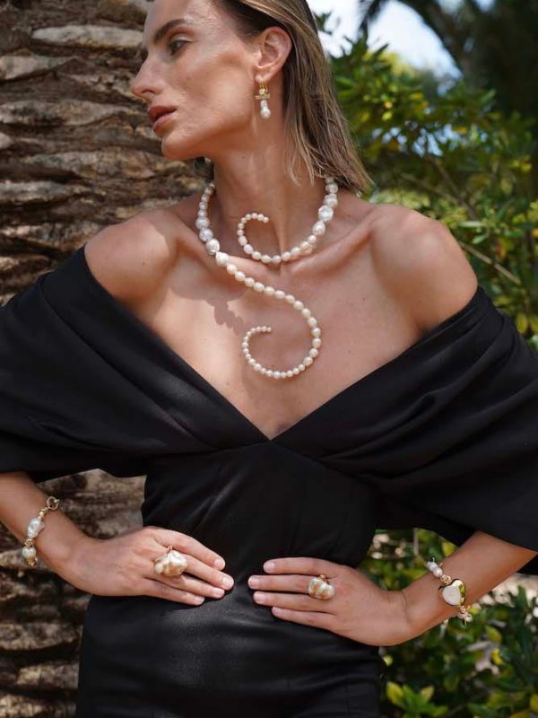 Collar Snape Perlas Marinas, Joyería Luison