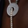 Collar Protección Perlas Marinas y Medallón Plata 925, Joyería Luison