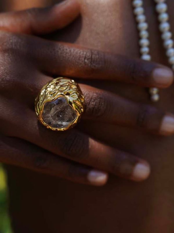 Moon Gold | Anillo de Plata 925, Joyería Luison