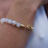 Brazalete Regalo de Luna Piedra de Luna y Oro 18k, Joyería Luison