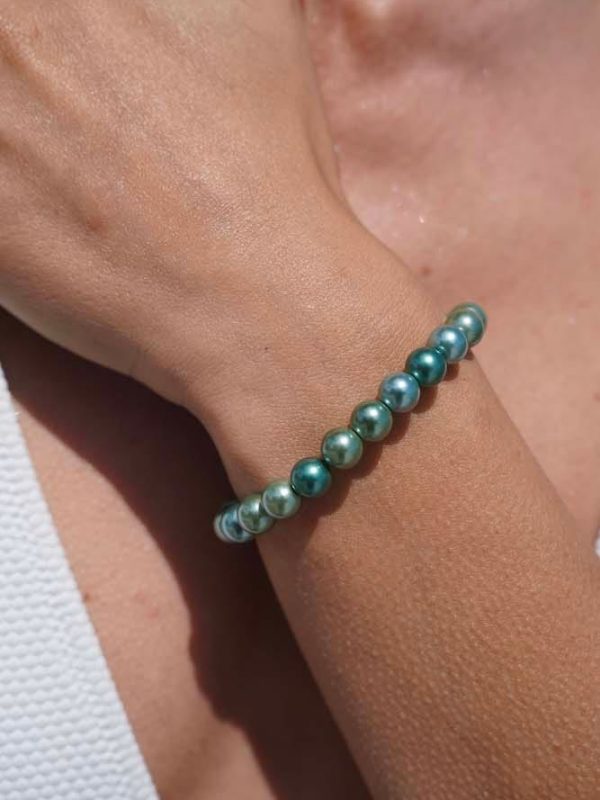 DSC09782-Mejorado-SR Brazalete Ocean Perlas Turquesa y Plata 925, Joyería Luison