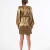 Vestido Corto Dorado Brillante, Luison