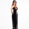 VDNBP001_01_p Vestido Negro Largo Halter con Brillos, Luison