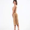 Vestido Midi Dorado Brillante de Gala, Luison