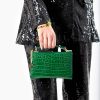 BCRV01010_04_p Cartera Verde Cocodrilo, Bolso de Mano Elegante, Luison