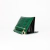 BCRV01010_2 Cartera Verde Cocodrilo, Bolso de Mano Elegante, Luison
