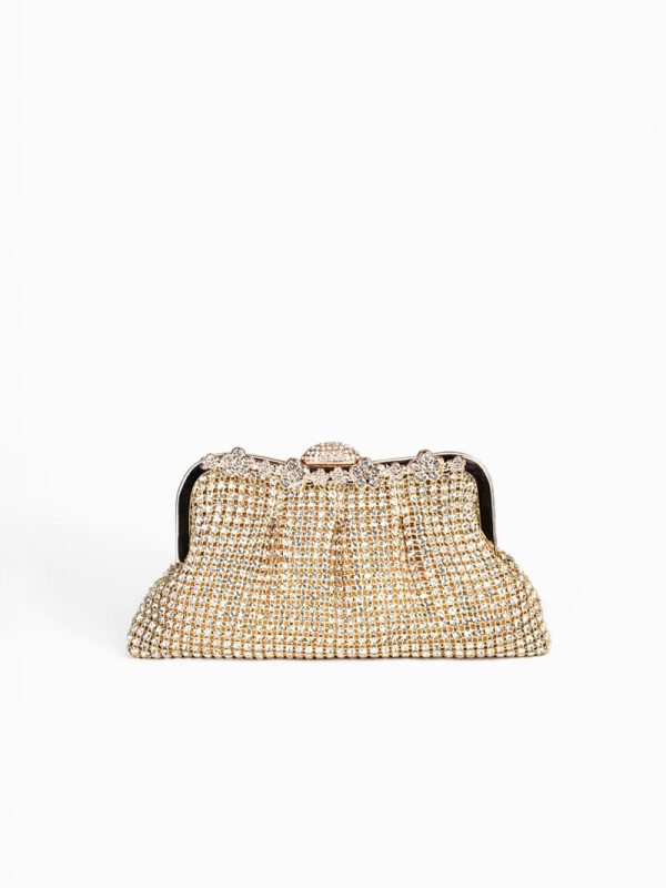 Bolso de Mano Dorado Elegante, Luison