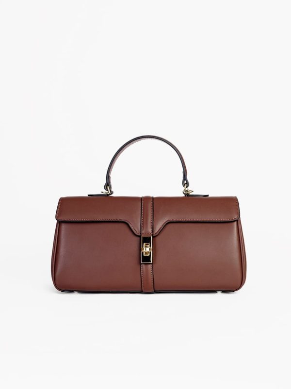 Bolso de Piel Elegante Bolso Elegante de Piel, Bandolera Caramelo Mujer, Luison