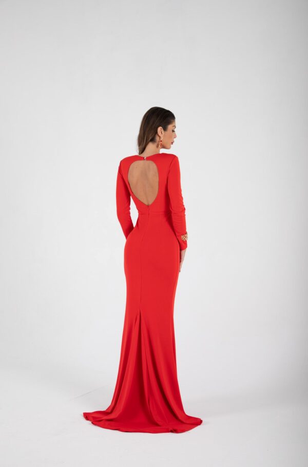 Vestido Rojo Largo de Sirena Elegante | LUISON