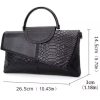Bolso de Piel con Estampado de Serpiente Negro | LUISON