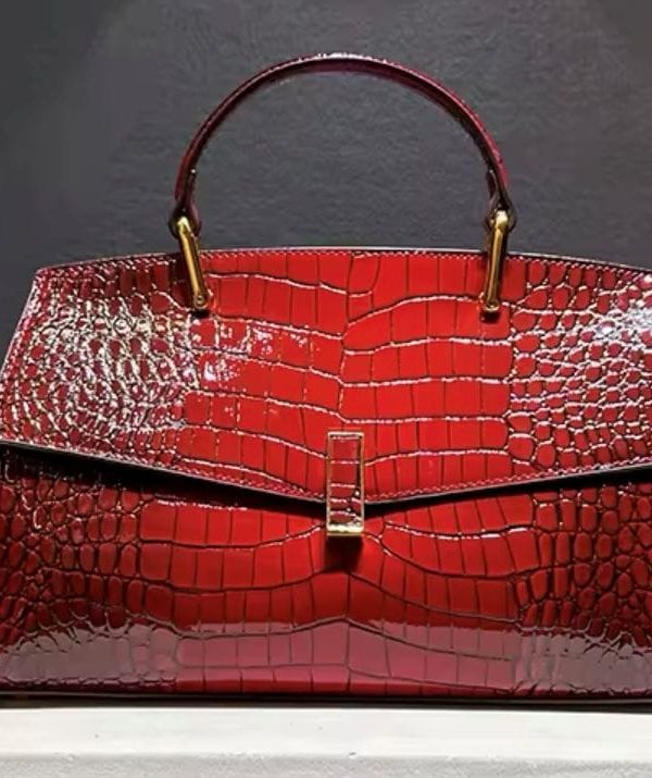 Bolso de Piel Rojo Cocodrilo Premium | LUISON