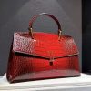 BECR014_33 Bolso de Piel Rojo Cocodrilo Premium | LUISON