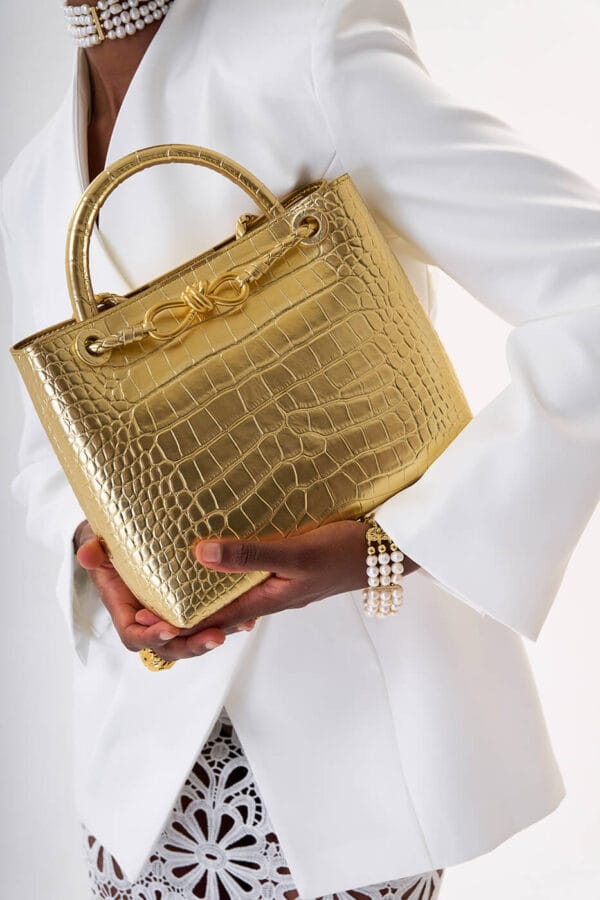 Bolso De Mano Tesoro Dorado - Imagen 3