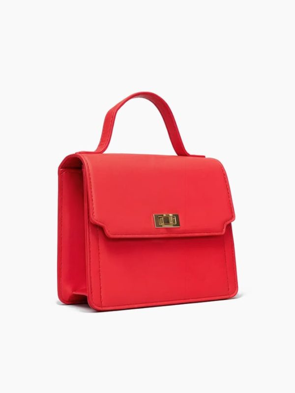 Bolso de Mano Beso Rojo2 Bolso de Mano Rojo con Asa Corta