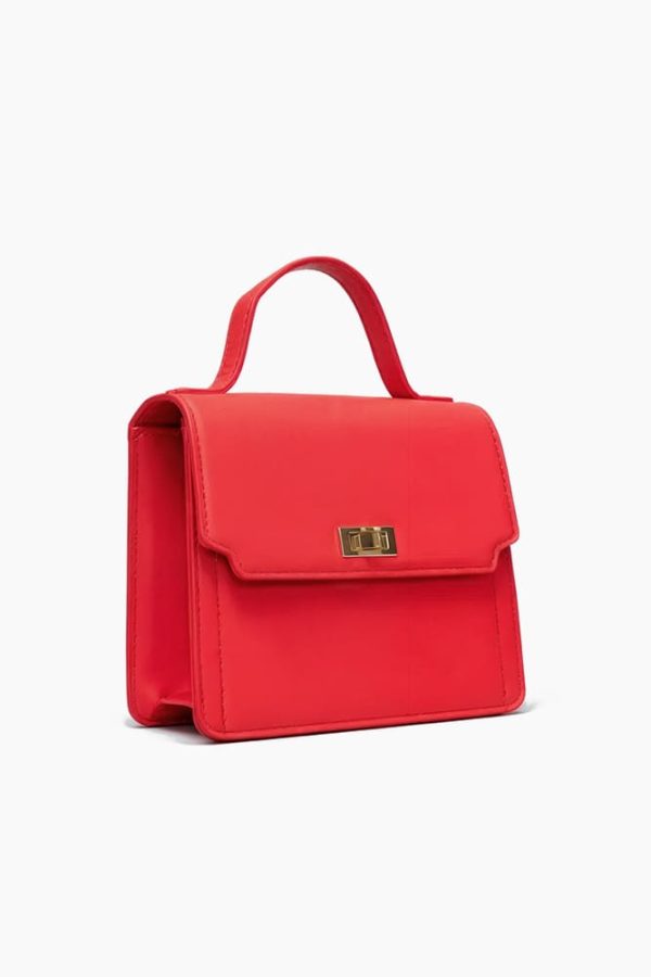 Bolso de Mano Beso Rojo2 Bolso de Mano Rojo con Asa Corta
