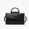 Bolso de Mano Serpiente Negro