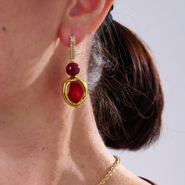 Pendientes Jade Geometric Love