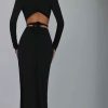 Vestido Conjunto Negro LUISON Vestido Conjunto Negro Elegante Largo | LUISON