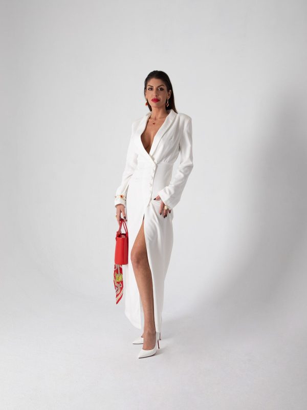 VDNBTL014014_01_s Vestido de Noche Blanco Largo Elegante | LUISON