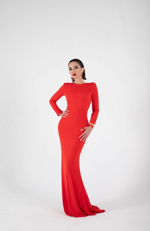 VDNFR0000001414_5 Vestido de Gala Furor Rojo