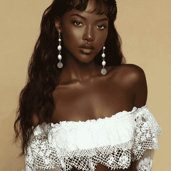 Pendientes Pearls Silver Love Red