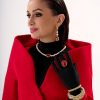 ALPP014014140_2 Abrigo Ligero Elegante para Primavera Elegancia Roja