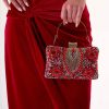 BDFRR014 Bolso Fiesta Rubí | Clutch Elegante Pedrería Roja | LUISON