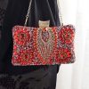 BDFRR014_1 Bolso Fiesta Rubí | Clutch Elegante Pedrería Roja | LUISON