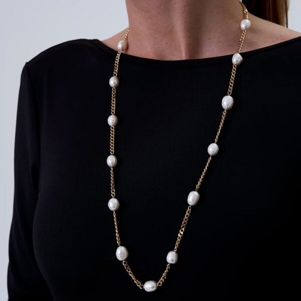 Gargantilla Pearl Gold Love