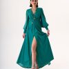 VDEM1212_1 Vestido De Mar | Elegante Vestido de Noche Turquesa | LUISON