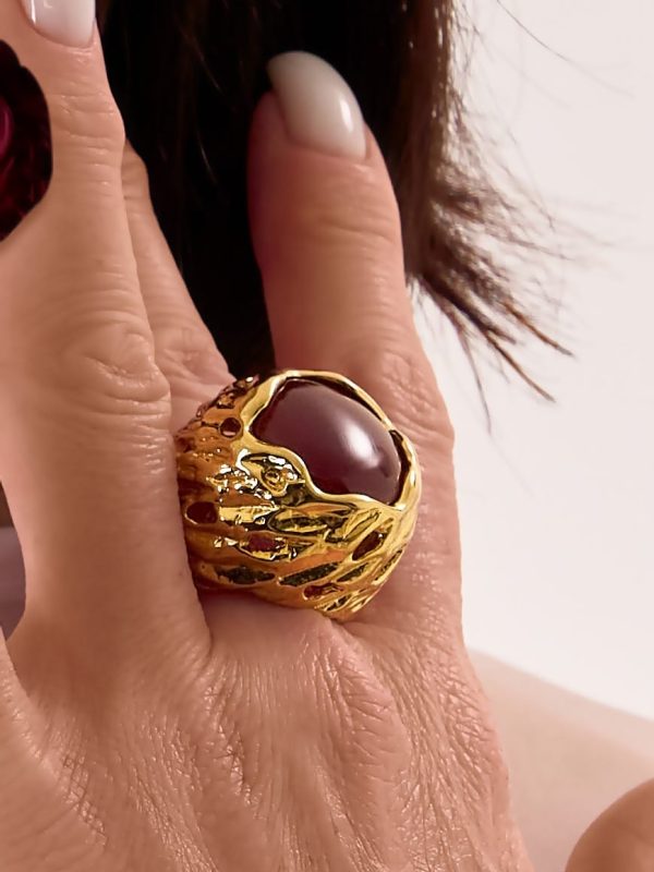 ANILLO JADE RED GOLD ANILLO JADE RED GOLD