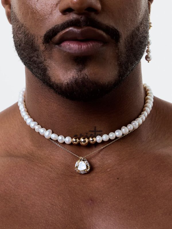 DSC00671 Collar Pearl White Obsidiana Gold