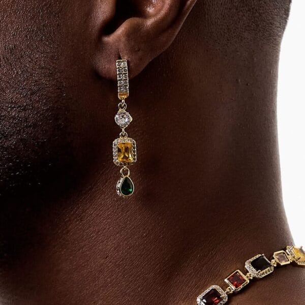 Pendientes Diamond Colors Gold