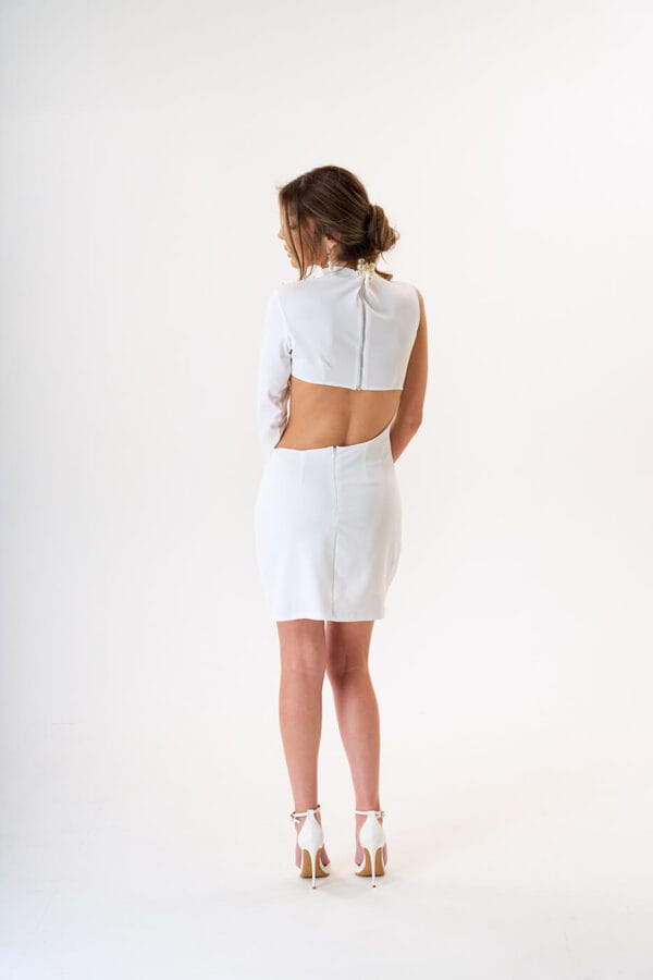 Vestido Blanco Ajustado - Imagen 3