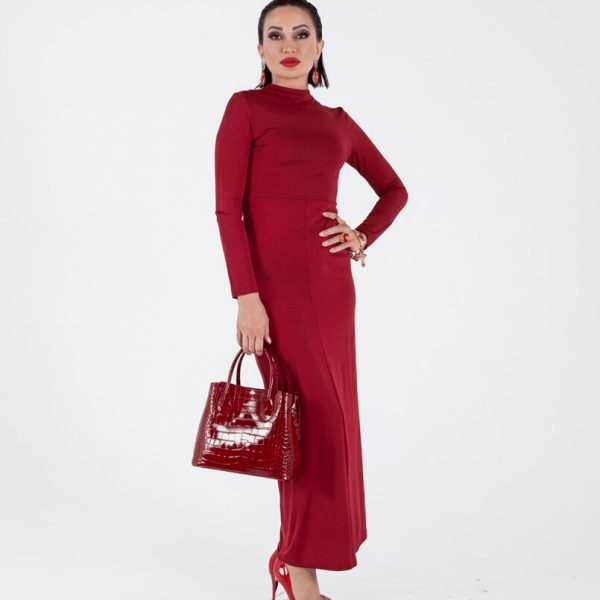 Vestido de Noche Vestido Bordo