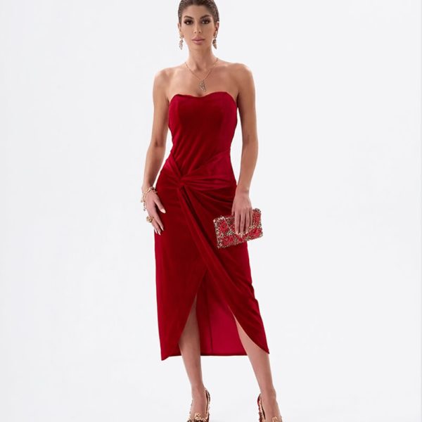 Vestido de Noche Bordo Brillante