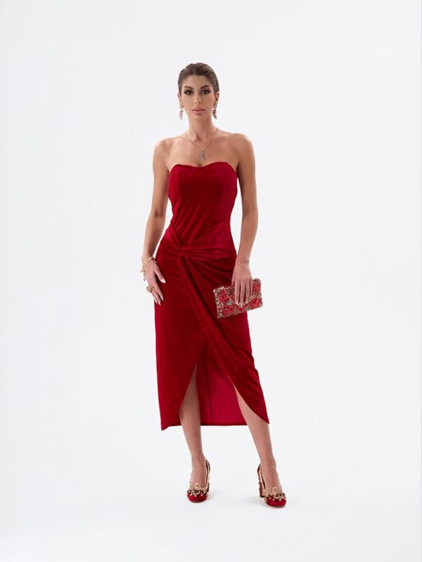 vestido-de-noche-bordo-brillante Vestido de Noche Bordo Brillante