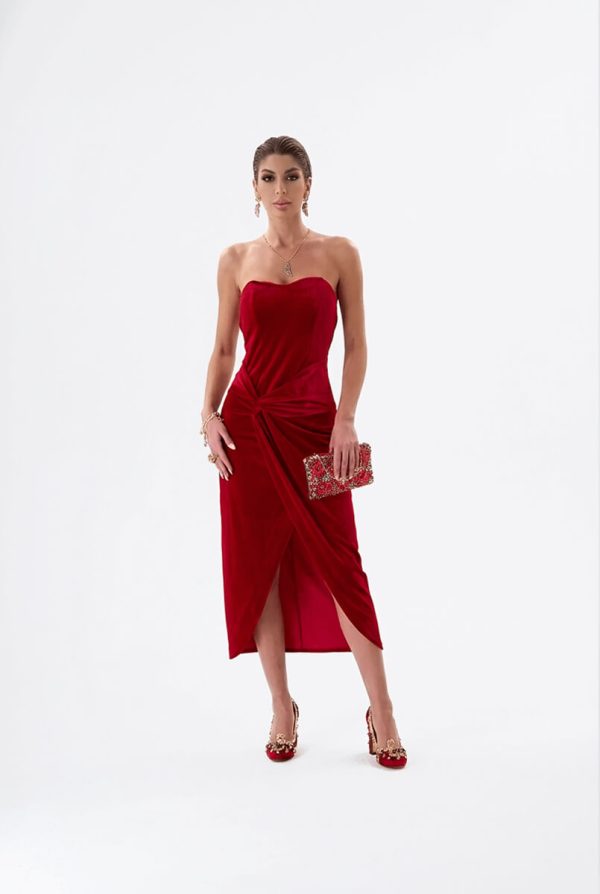 Vestido de Noche Bordo Brillante