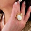 Anillo Barroco Perla Gold