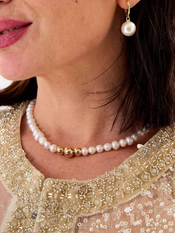 Collar Perlas Obsidiana Gold 1 Collar Perlas Obsidiana Gold