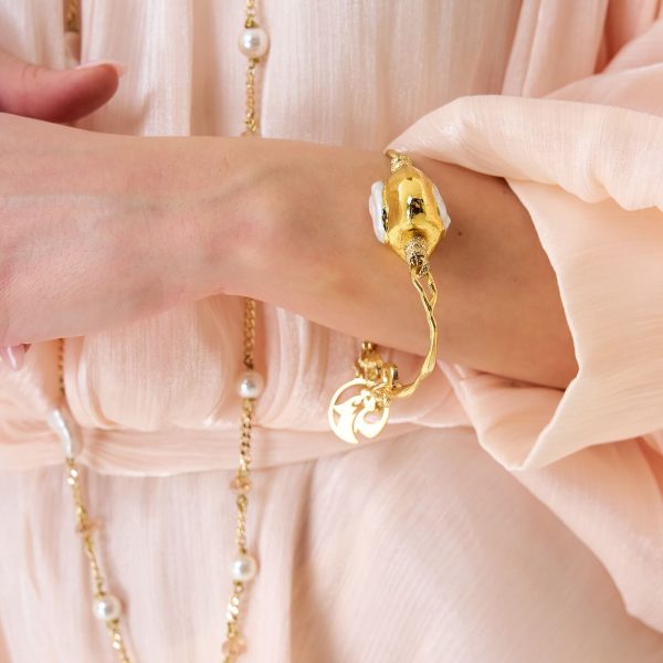 Brazalete Artesanal con Perla Barroca
